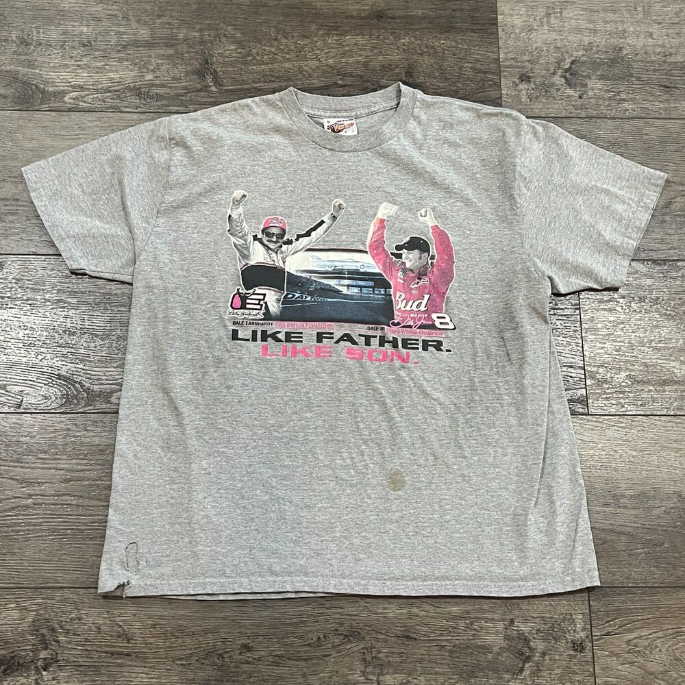 Vintage Winners Circle Like Father Like Son Earnhardt Shirt NASCAR Daytona XL